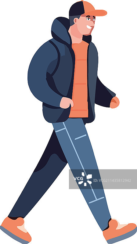 男人冬季时尚穿搭图片素材