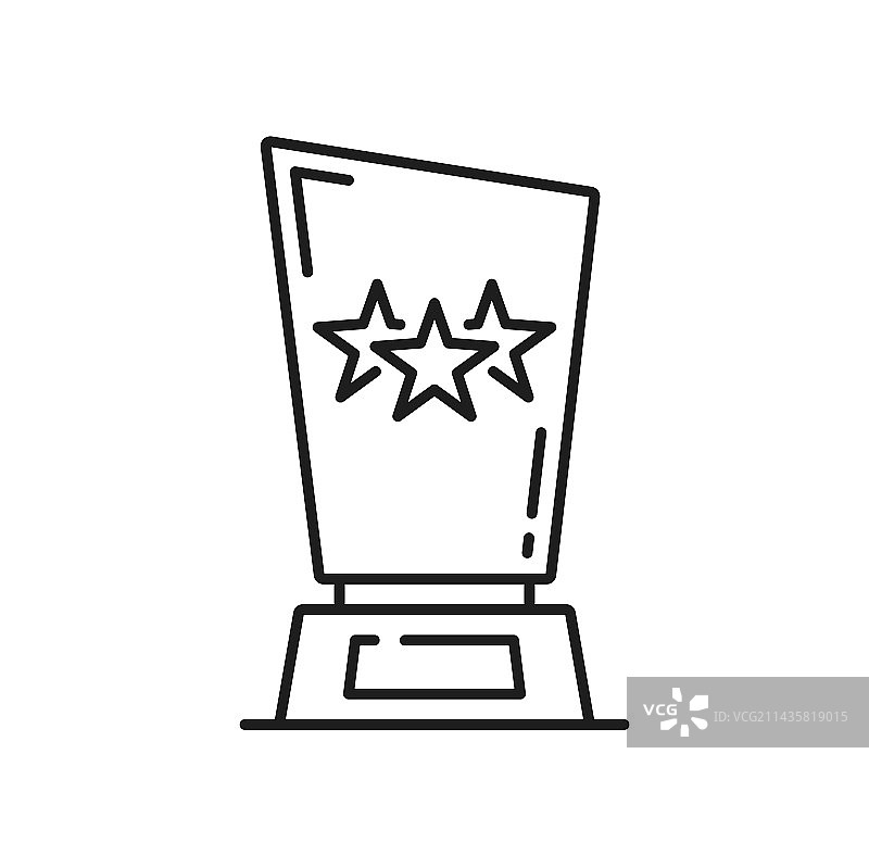 星星奖杯线条图标图片素材