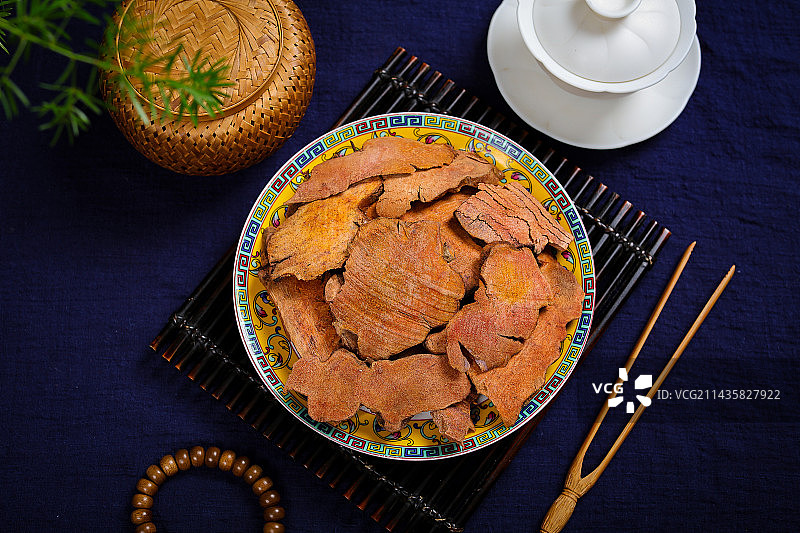 中医中草药材土茯苓图片素材