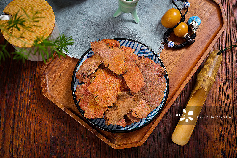 养生保健中医中药材土茯苓图片素材