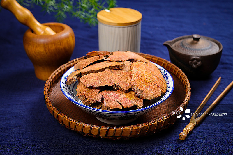 养生保健中医中药材土茯苓图片素材