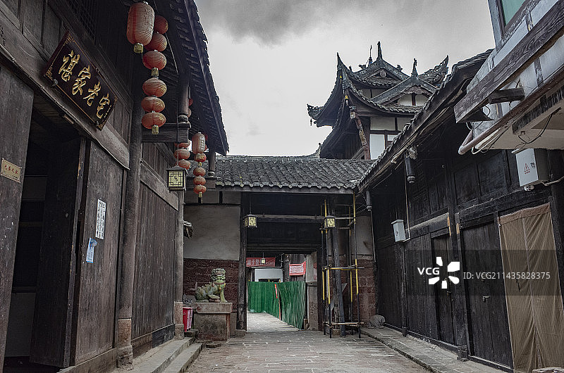 四川江油青林口古镇图片素材