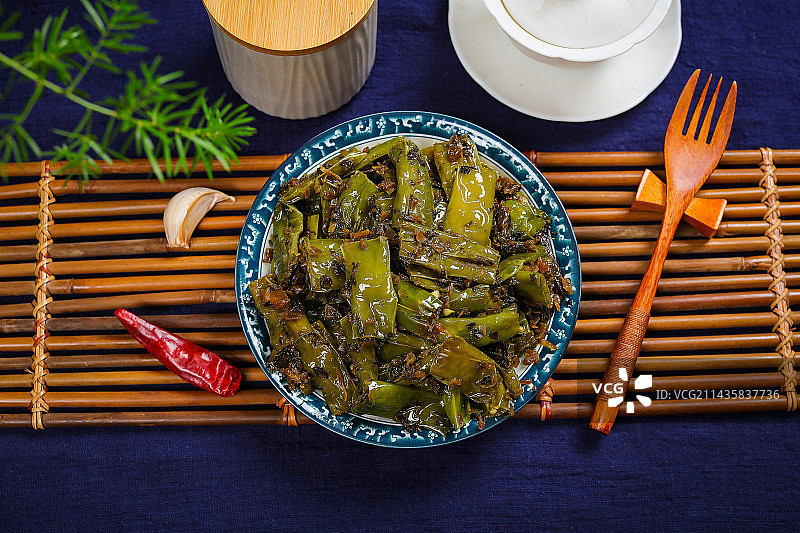 香辣美味下饭菜腌菜炒青椒图片素材