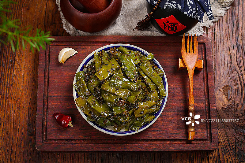 香辣美味下饭菜腌菜炒青椒图片素材