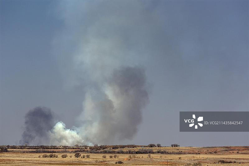 俄克拉荷马州西部的草原火灾图片素材