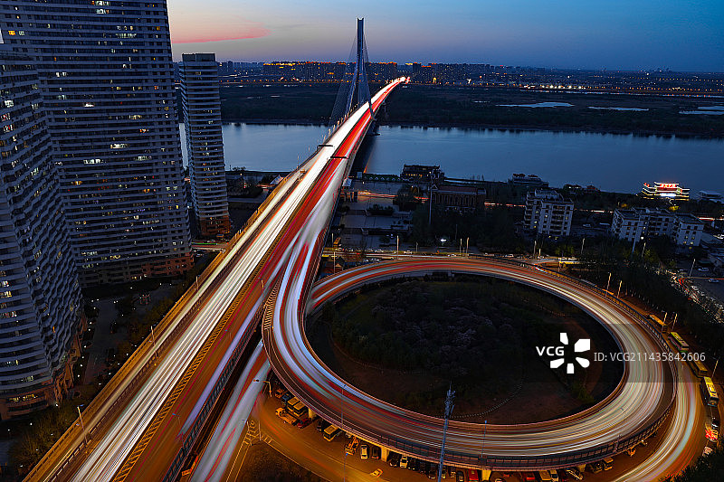 哈尔滨松浦大桥图片素材