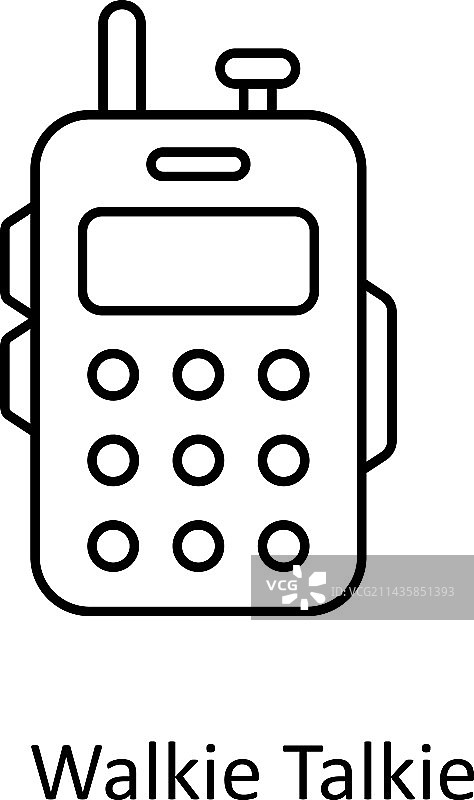 对讲机轮廓图标简易库存图片素材