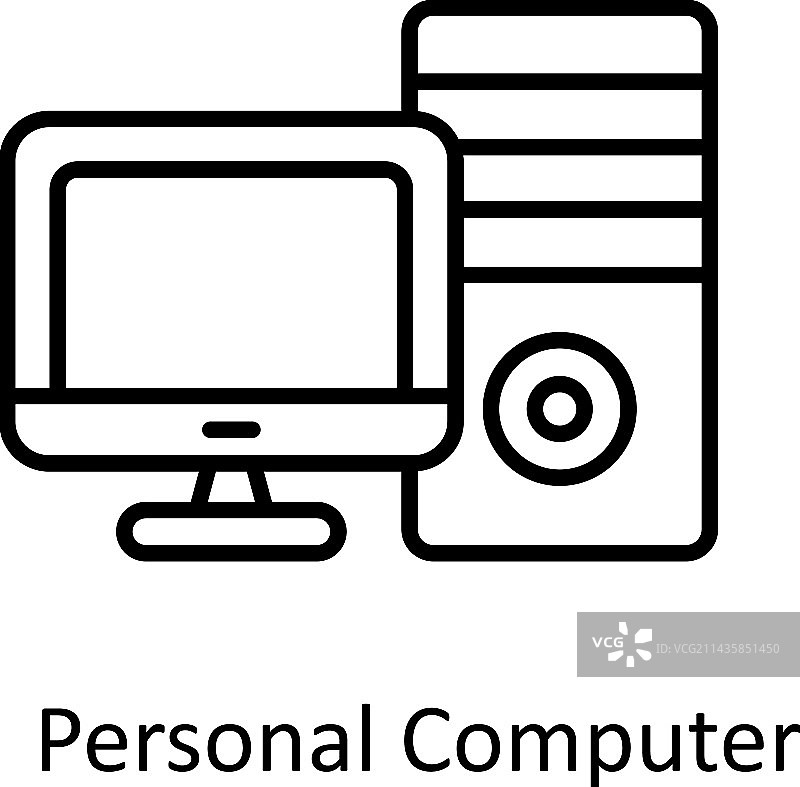个人电脑轮廓简易图标图片素材