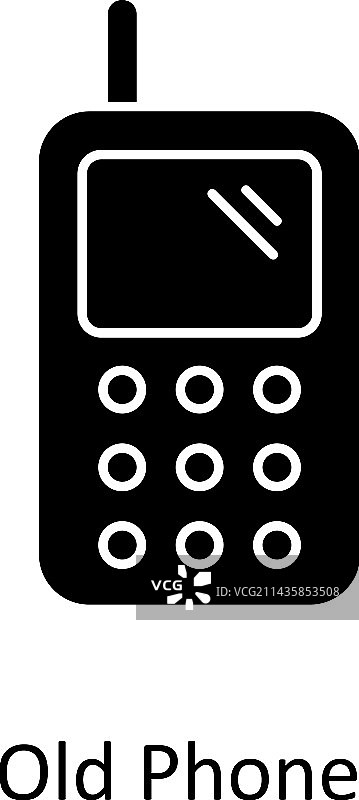 旧手机实体图标简约库存插画图片素材