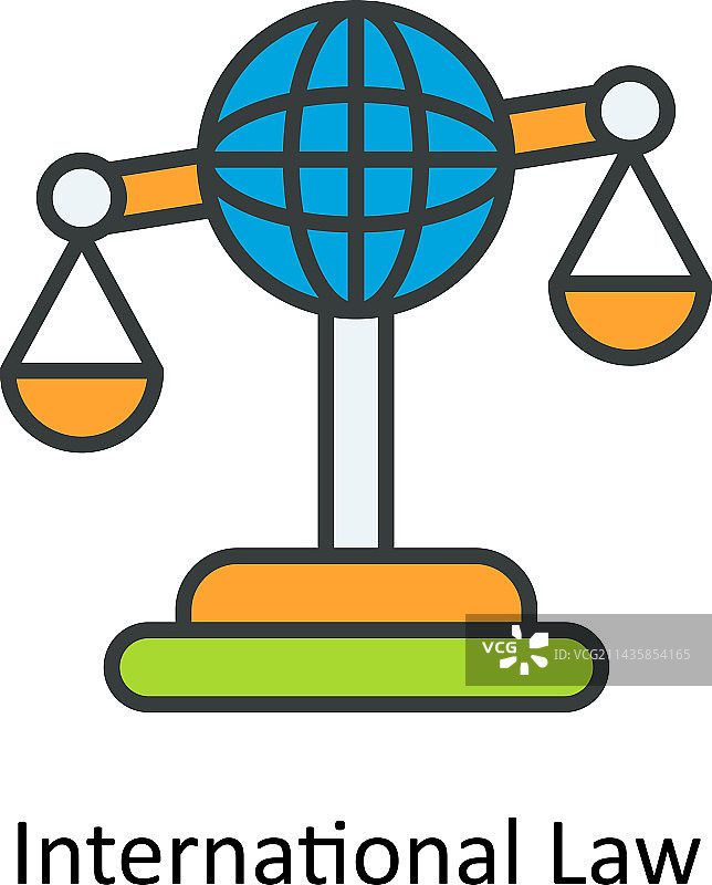 国际法填充轮廓图标图片素材