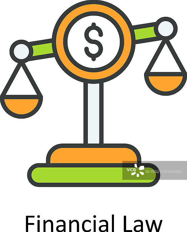 金融法律填充轮廓图标ST图片素材