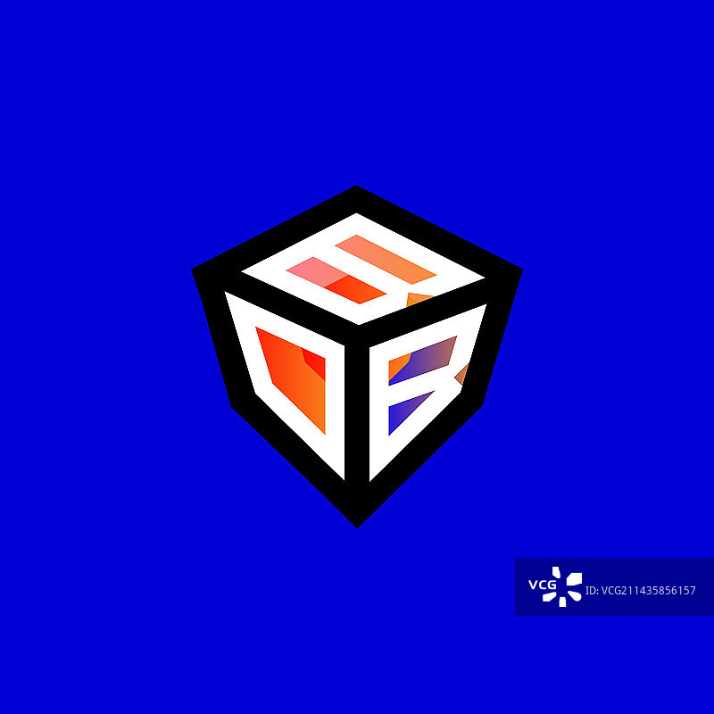 带有图形的bob字母logo创意设计图片素材