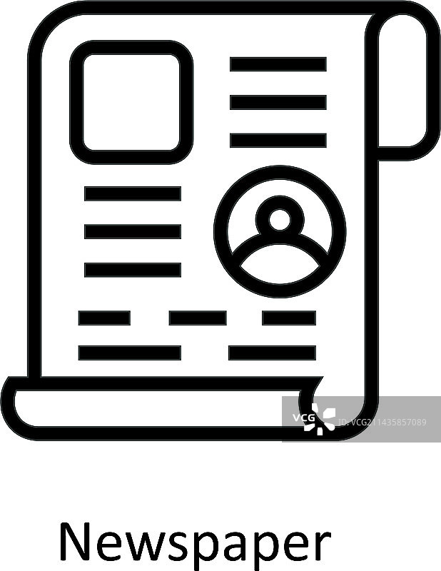 报纸轮廓图标简约素材图片素材