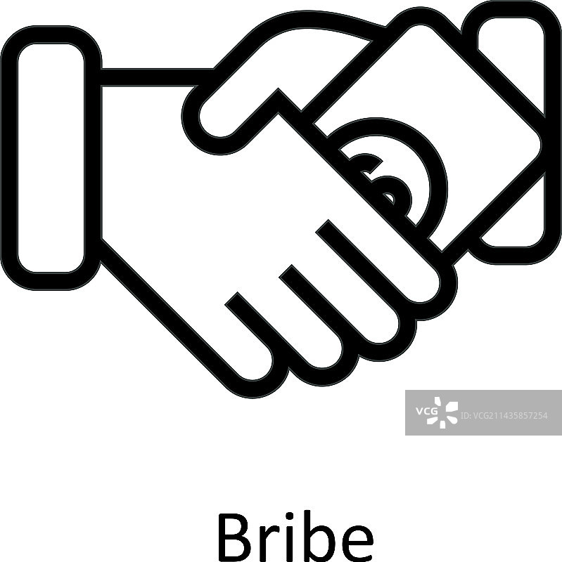 贿赂轮廓图标图片素材