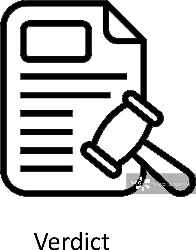 判决概要图标简约库存插图图片素材