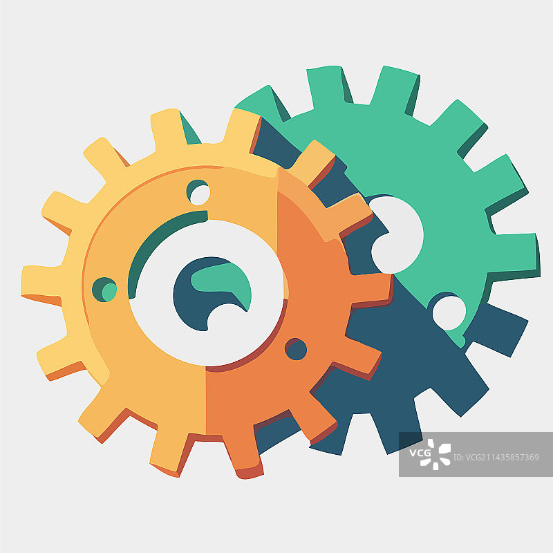 机械齿轮圆形零件图片素材