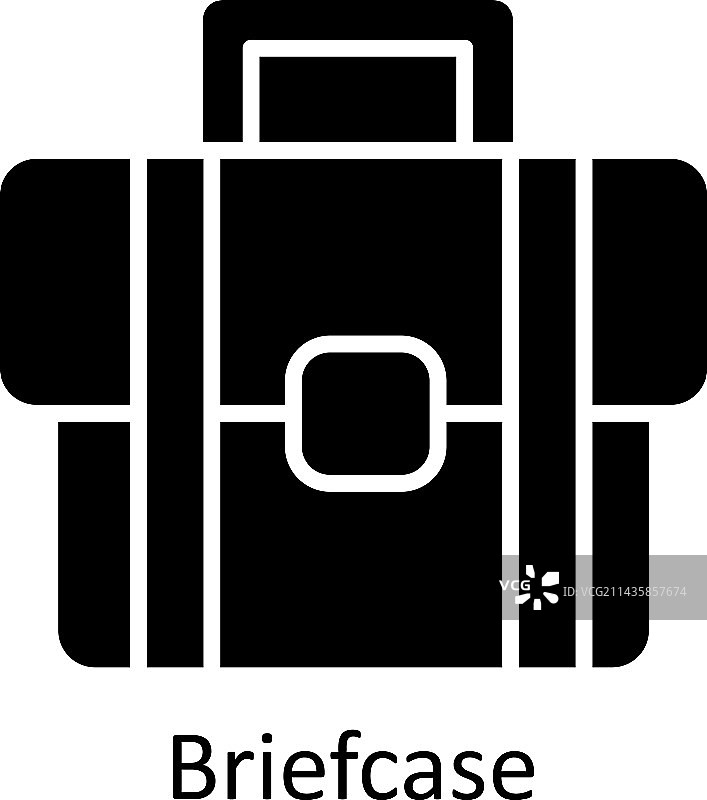 公文包实体图标简单库存插图图片素材