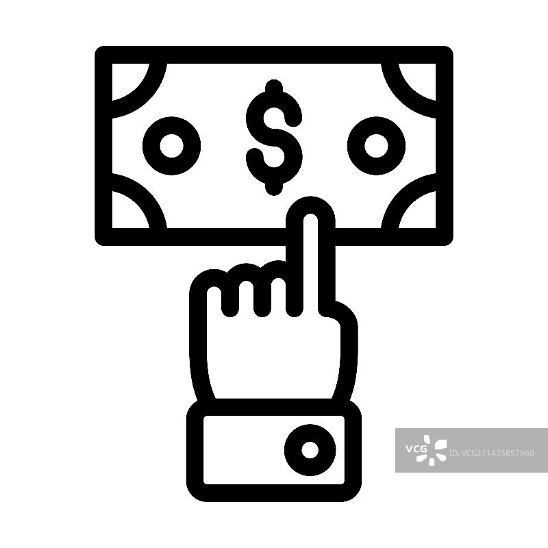 按点击付费粗线图标图片素材