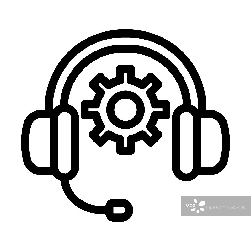 个人技术支持粗线图标图片素材