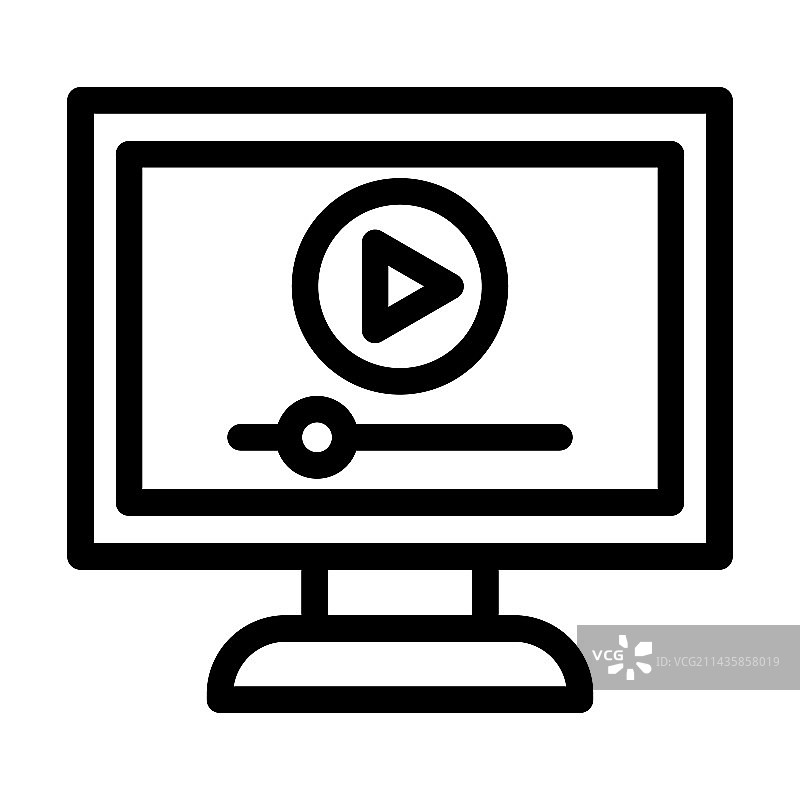视频动画粗线图标图片素材