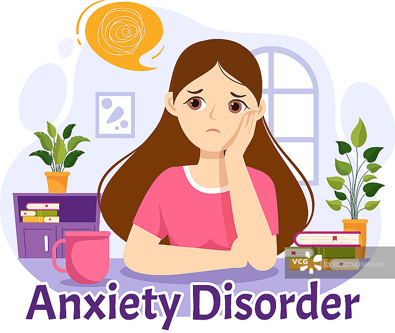焦虑症与沮丧的人紧张图片素材