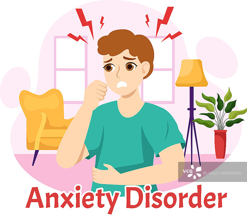 焦虑症与沮丧的人紧张图片素材