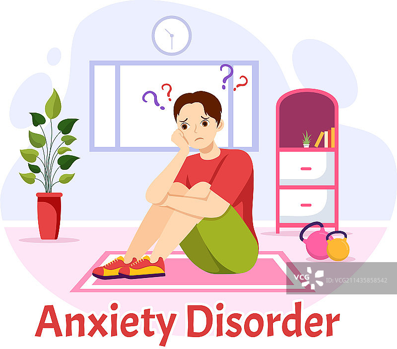 焦虑症与沮丧的人紧张图片素材