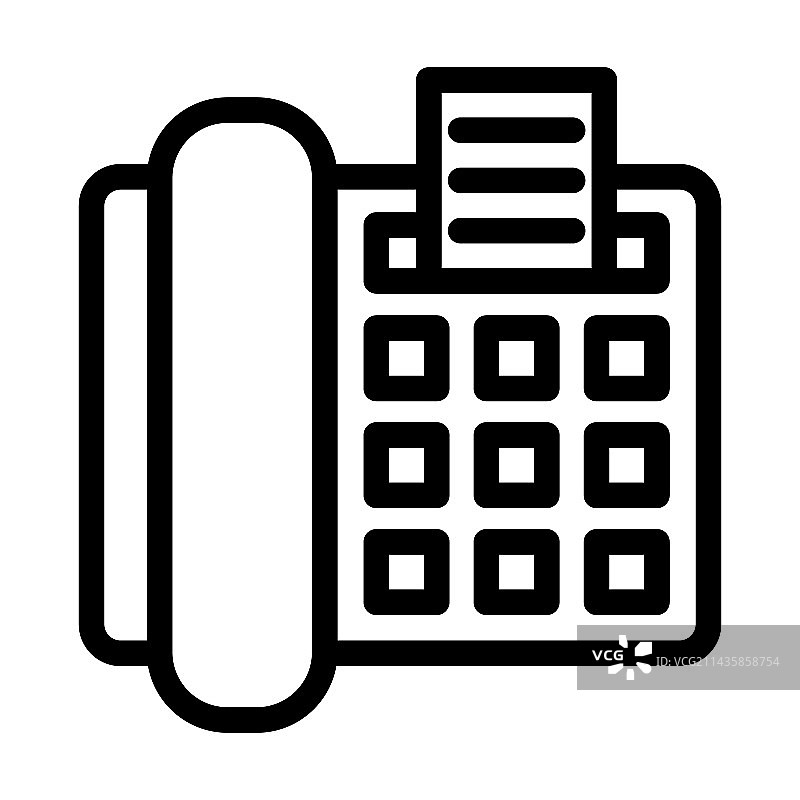 传真粗线条图标个人商业用途图片素材
