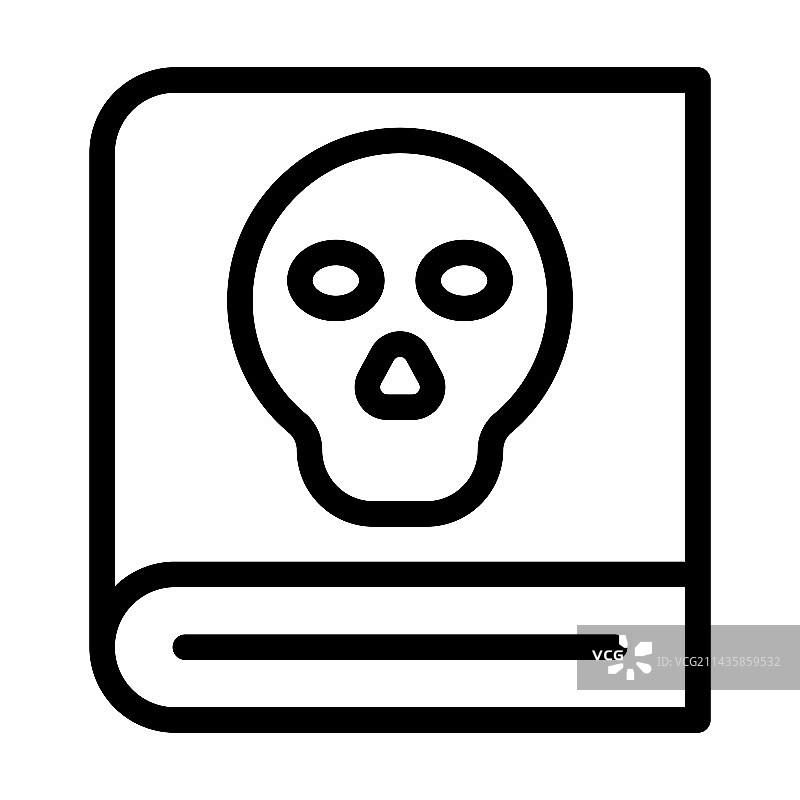 个人恐怖书籍粗线图标图片素材