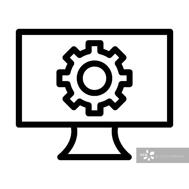 个人用途的粗线网络设置图标图片素材