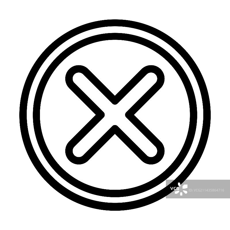 个人和商业用途的闭合粗线图标图片素材