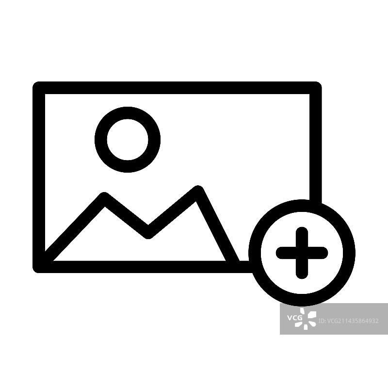 添加粗线图标，适用于个人和商业用途图片素材