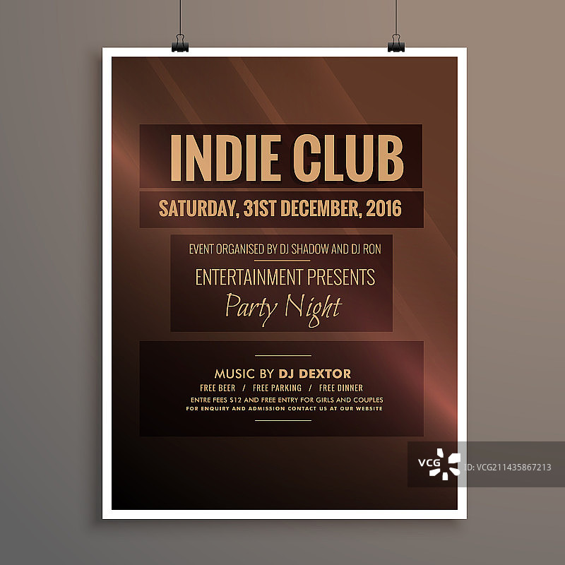 独立俱乐部DJ派对夜传单banner模板图片素材