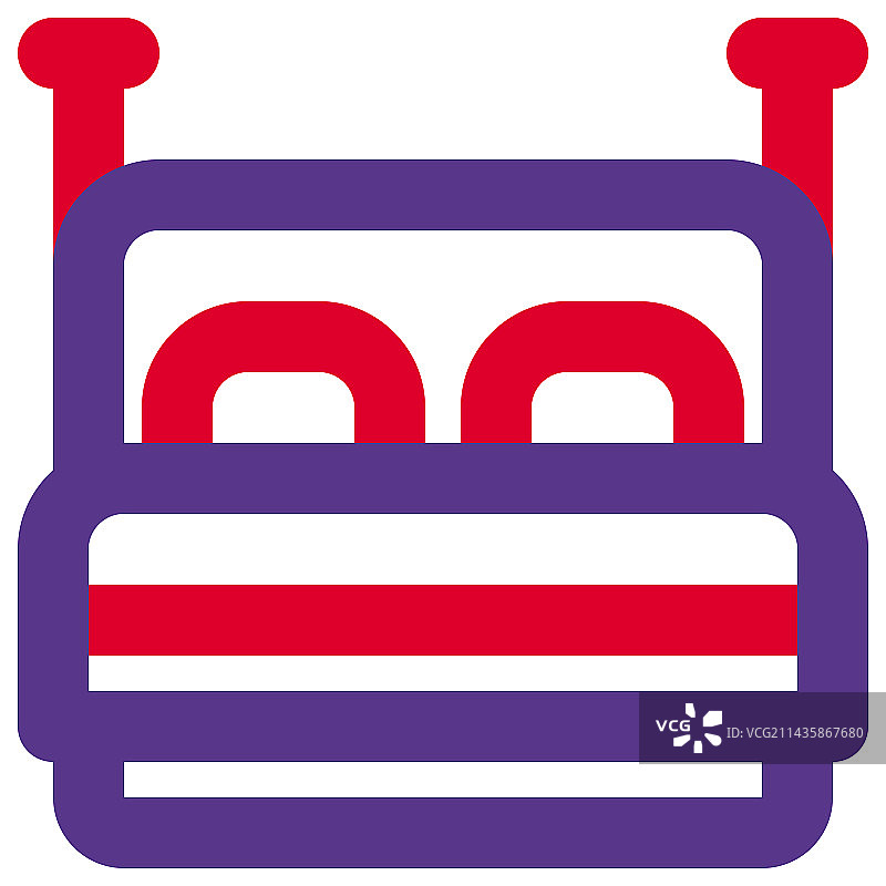 带软垫床垫的豪华木床图片素材