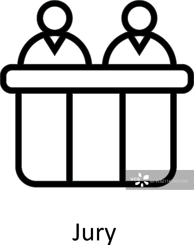 陪审团轮廓简易图标素材图片素材