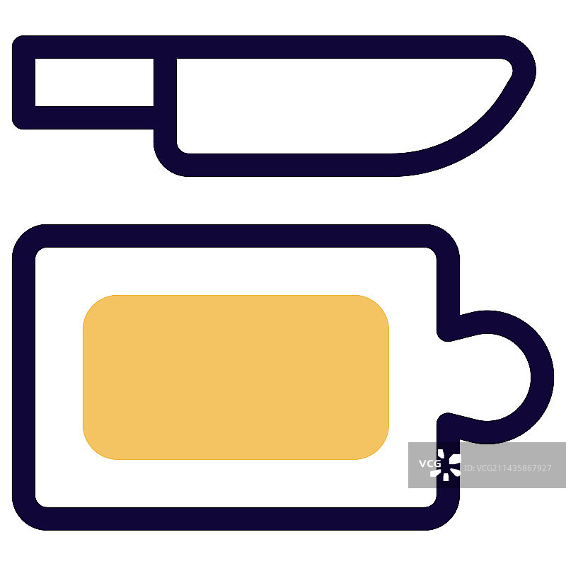 使用木板和刀进行材料切割图片素材