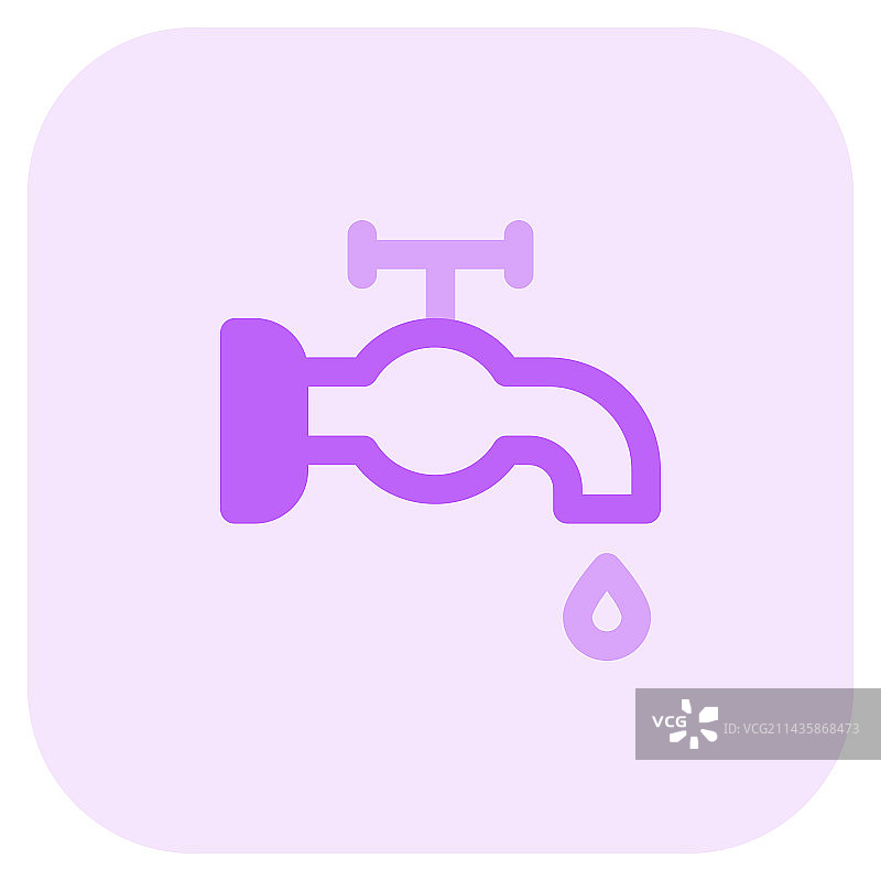 洗手间墙壁上的水龙头图片素材