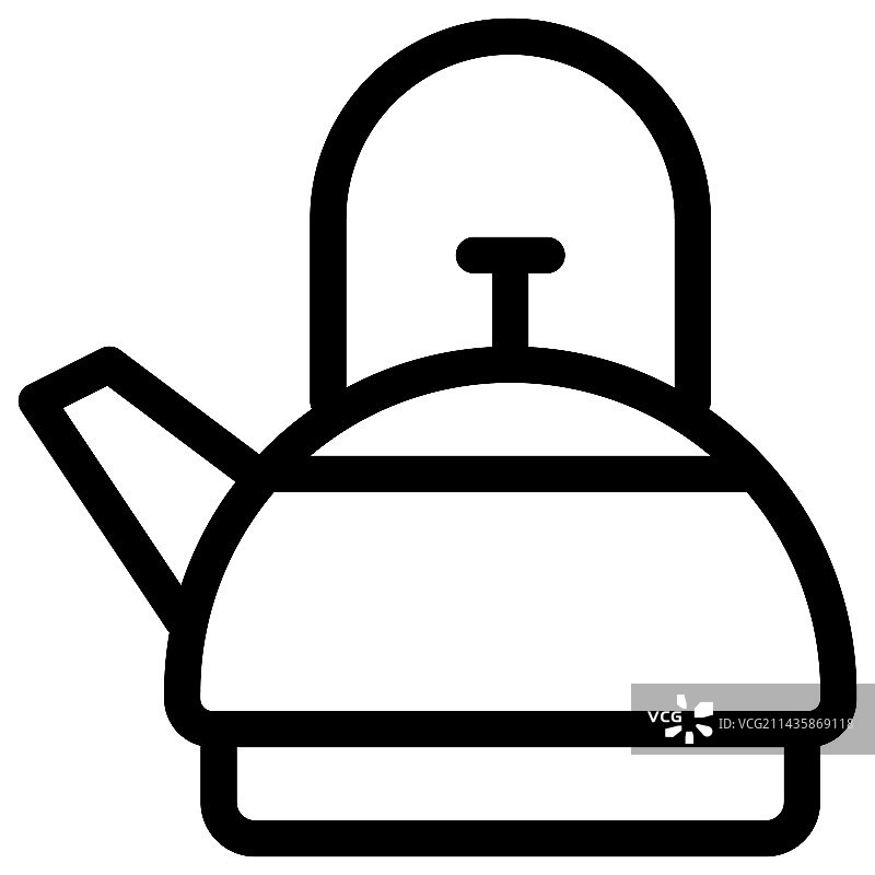 带壶嘴的柚木水壶图片素材