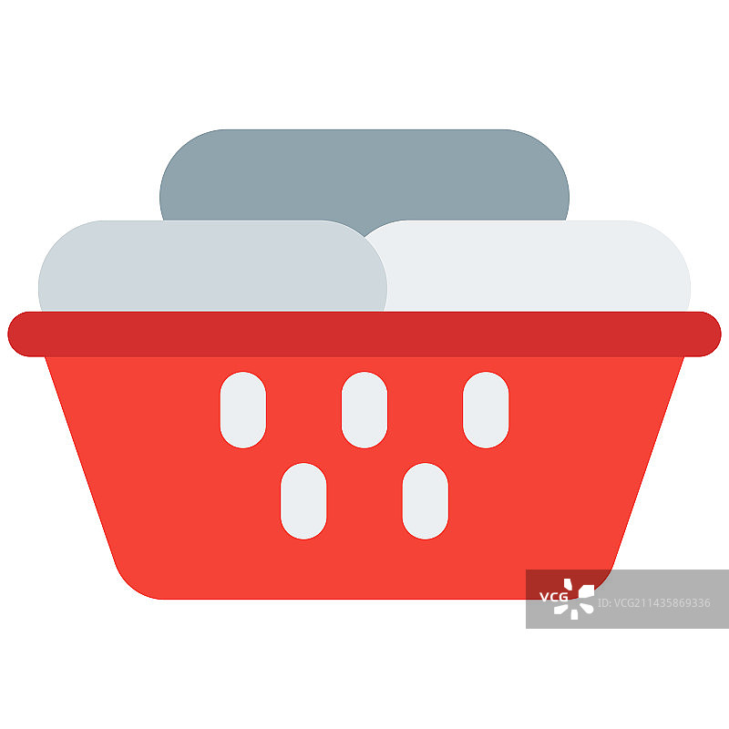 用于装待洗衣物的洗衣篮图片素材