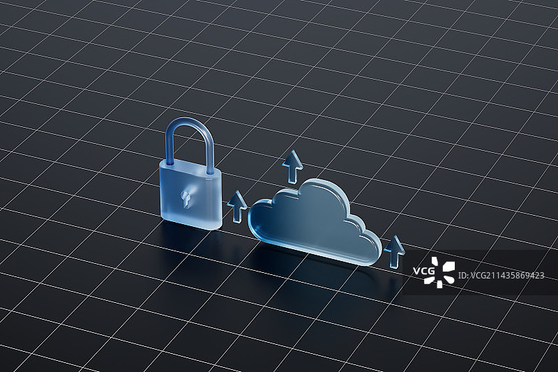 3D渲染的云数据概念图图片素材