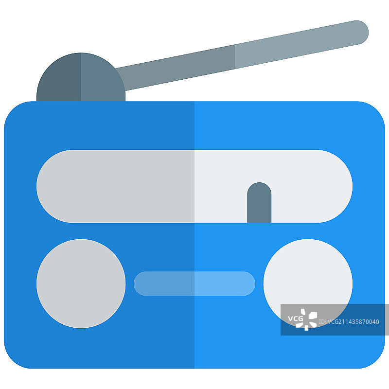 带天线的复古无线收音机图片素材