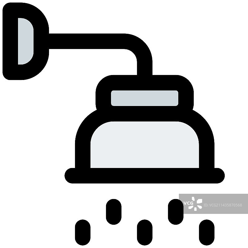 壁挂式淋浴头出水图片素材