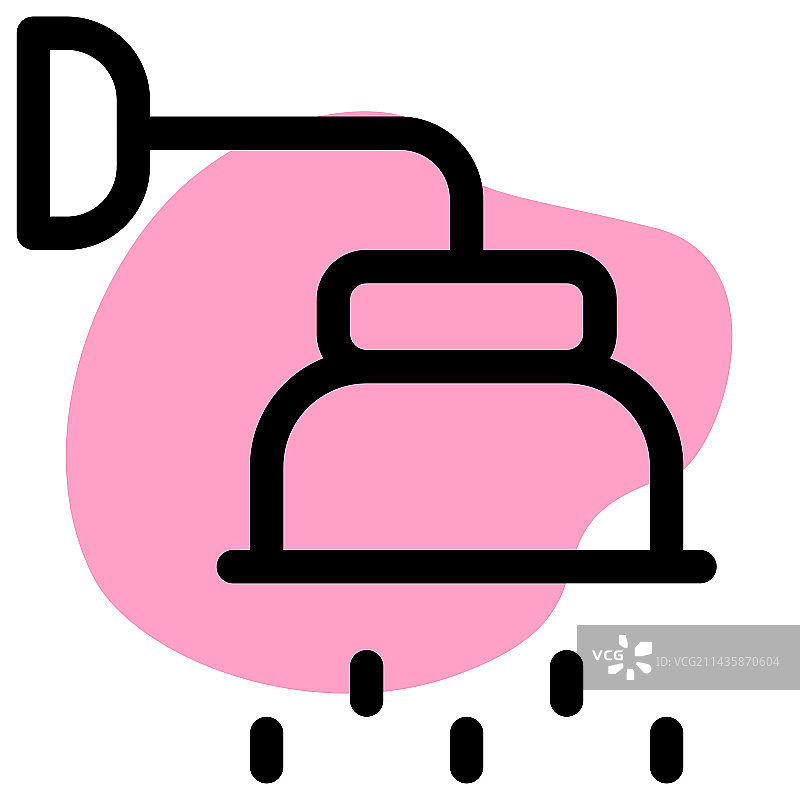 壁挂式淋浴头出水图片素材