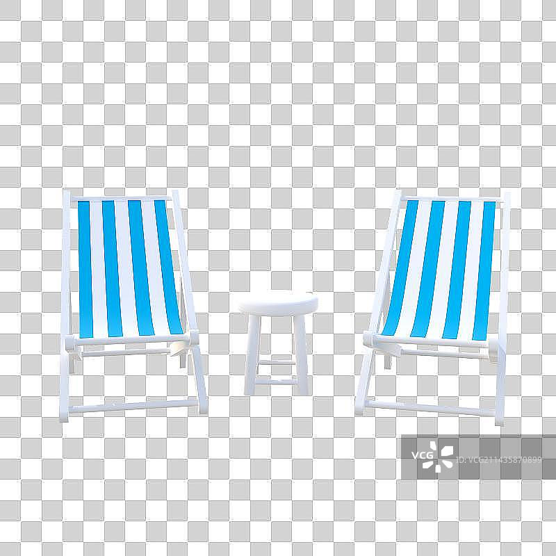 C4D立体沙滩椅元素图片素材