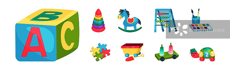 幼儿园彩色儿童玩具图片素材