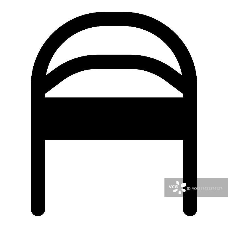 没有任何侧面支撑的弧形椅子图片素材