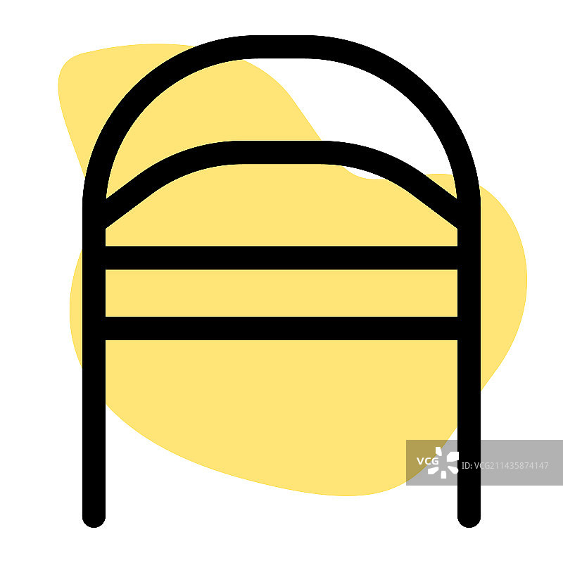 没有任何侧面支撑的弧形椅子图片素材