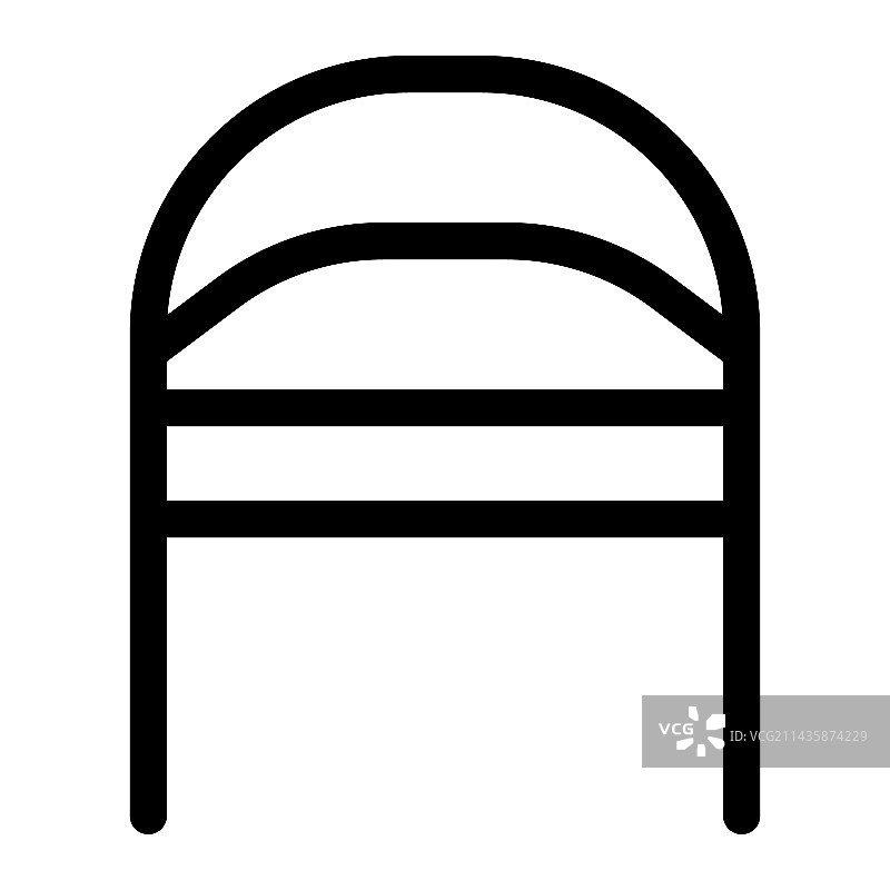 没有任何侧面支撑的弧形椅子图片素材