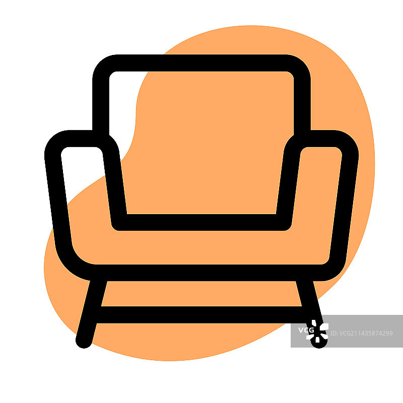 带侧面支撑的舒适软垫椅图片素材