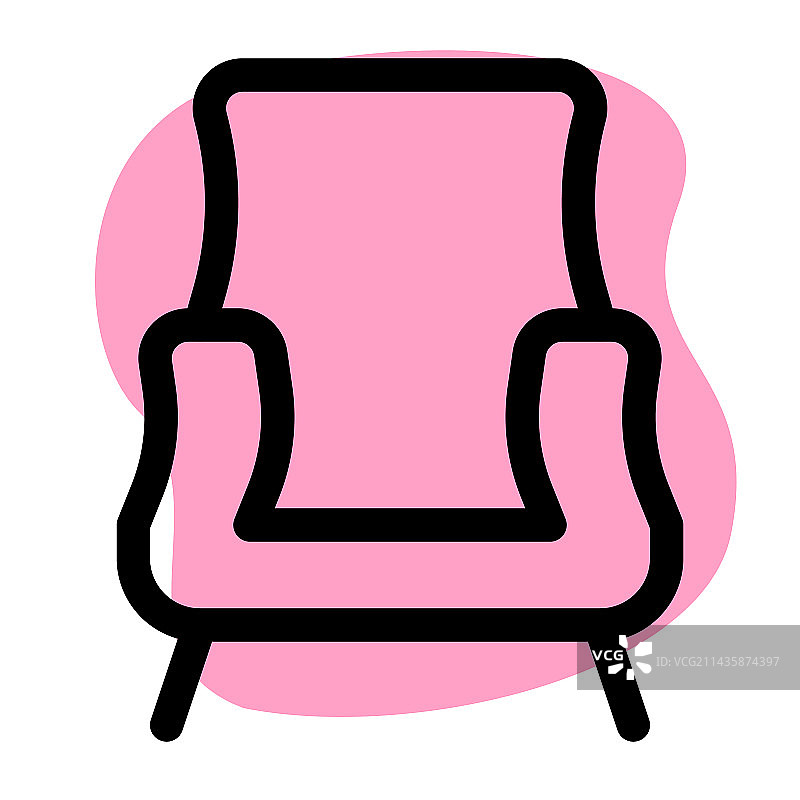 带长靠背的软垫扶手椅图片素材